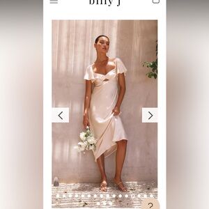 Billy J Carmen Midi Dress - Champagne